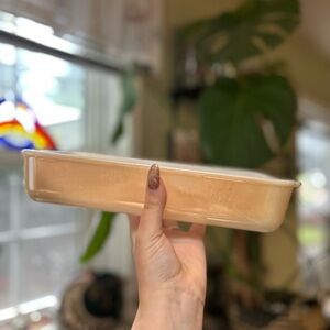 Vintage Fire King peach luster pan